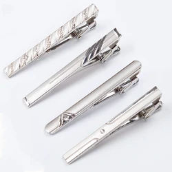 Men Metal Silver Color Tie Clip For Wedding gifts Necktie Clasp Clip Gentleman Ties Bar Crystal Tie Pin For Men's Accessories