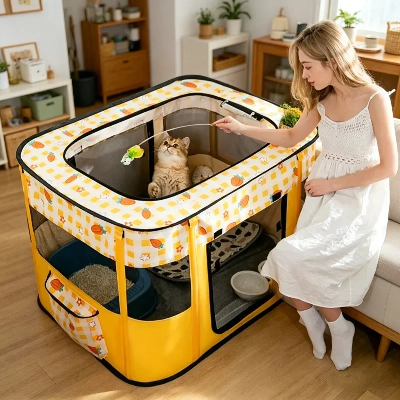 

Foldable Oxford Cloth Pet Playpen Indoor Outdoor Tent Fence Easy Assemble Portable Pen Puppy Cat Small Animal Daily Supplies