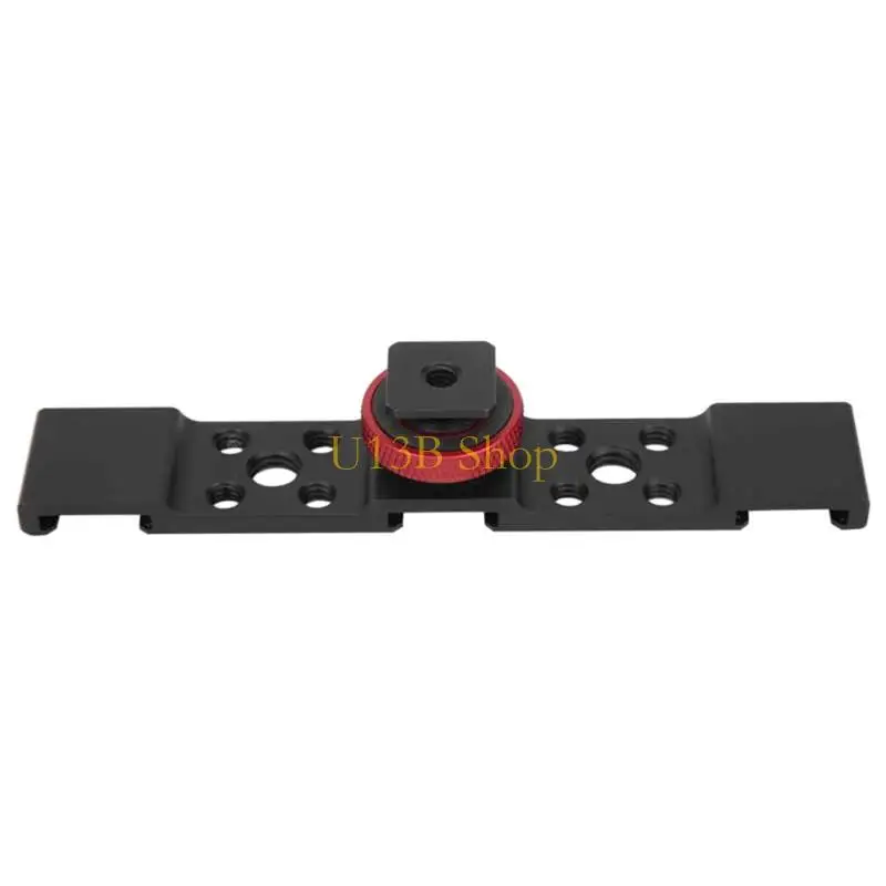 U13B 3 in 1 Hot Shoe Mount Adapter Triple Hotshoe Extension Bar Bracket Stand for DSLR Cameras