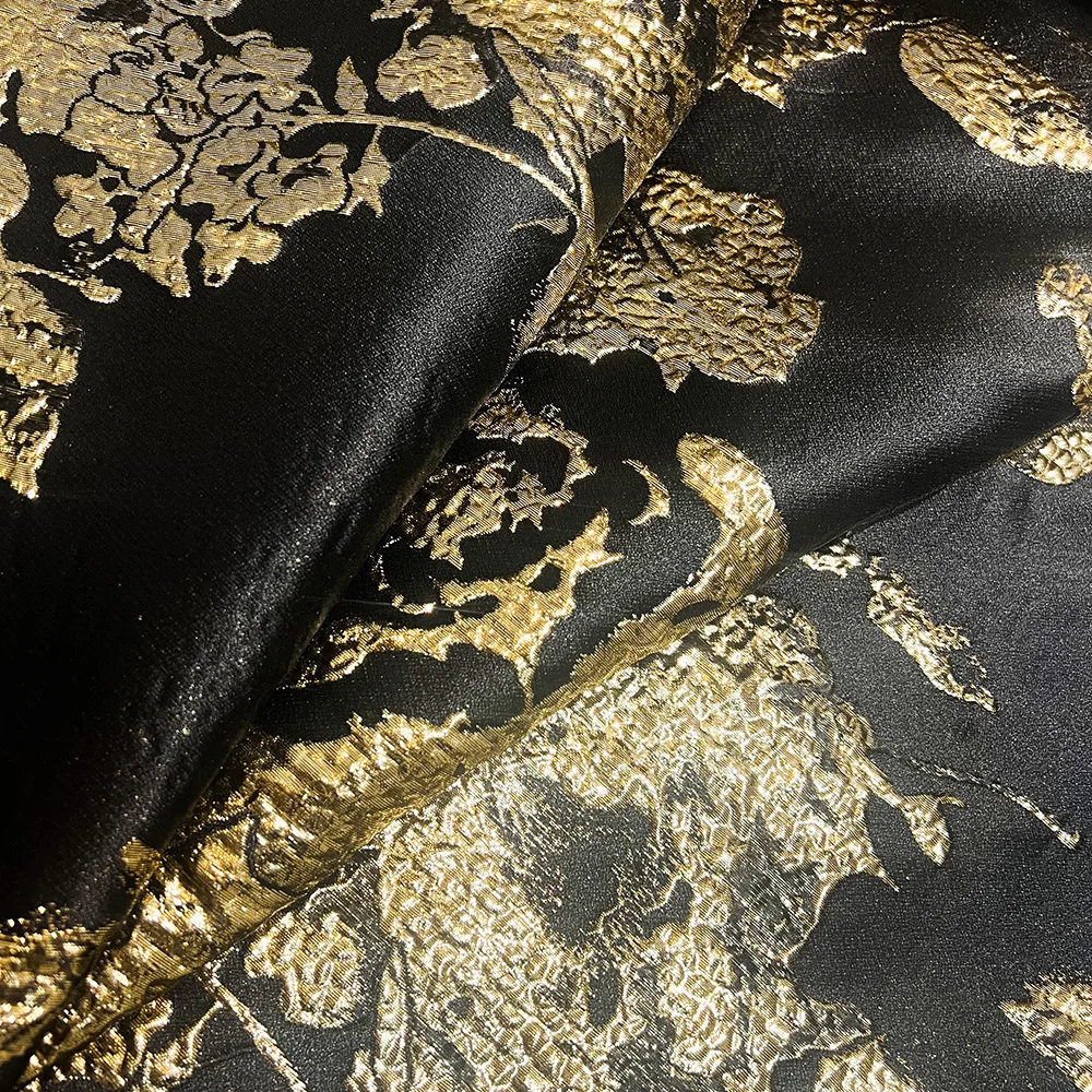 Nigeria Brokat Jacquard Stoff Hochwertige Damast Spitze Vergoldung Afrikanische Spitze Stoff