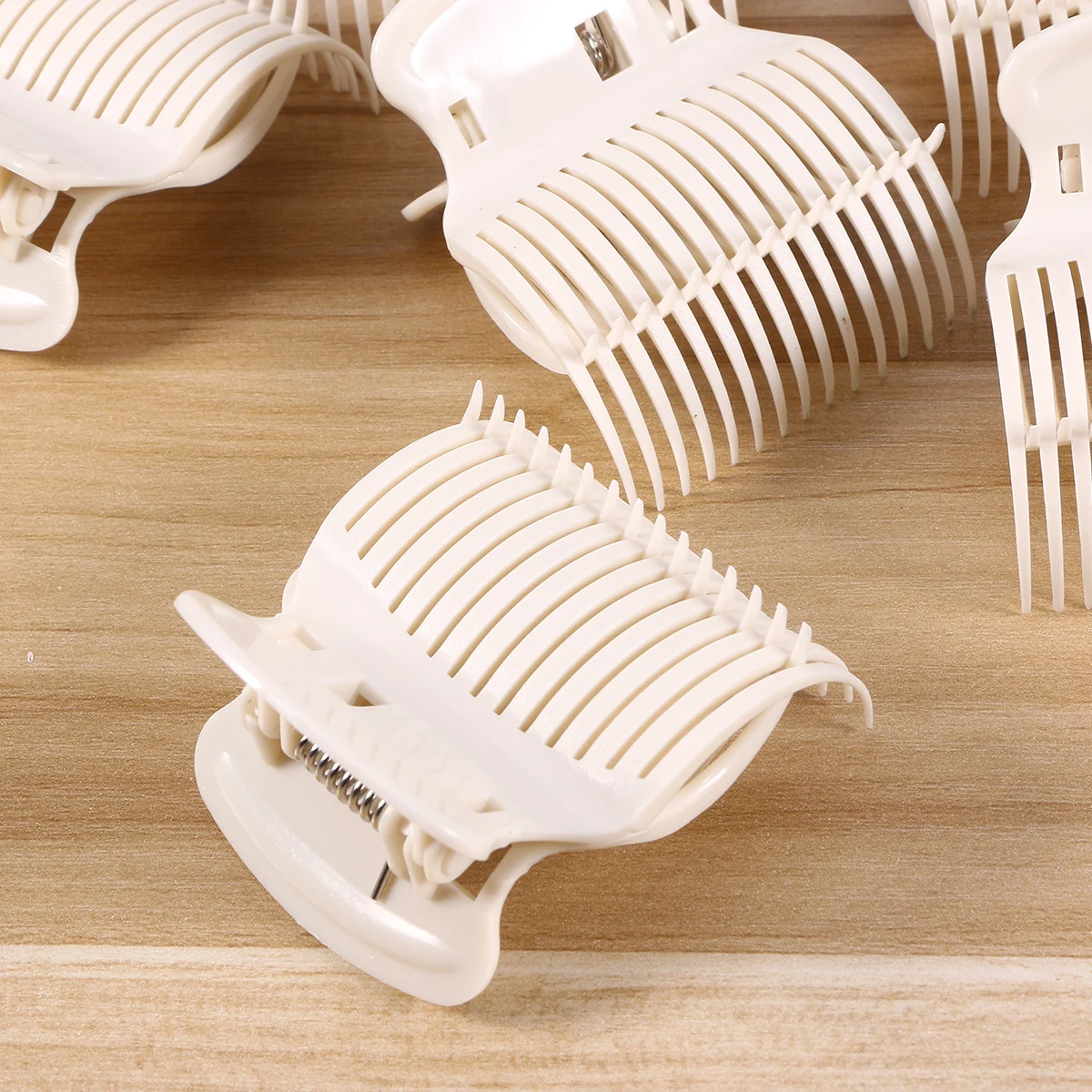 

12 Pcs High Temp Perm Hair Clips Durable Plastic Steam Holding Tools Barber Shop Accessory Fixing Clamps For Daily Travel