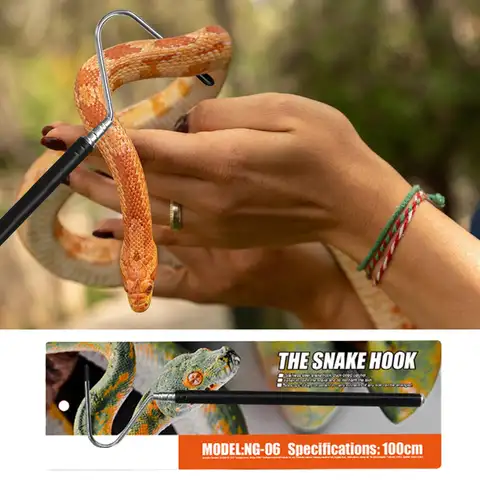 47inch Snake Hook Reptile Catcher Stick Pole Snake Handling Tool Kit For Rattlesnakes Pythons Copperhead Removal Catching