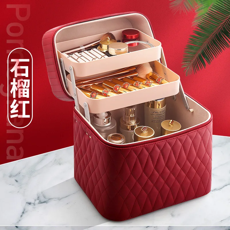 2023x New Large-capacity Cosmetic Case Multifunctional Suitcase Cosmetic Storage Box