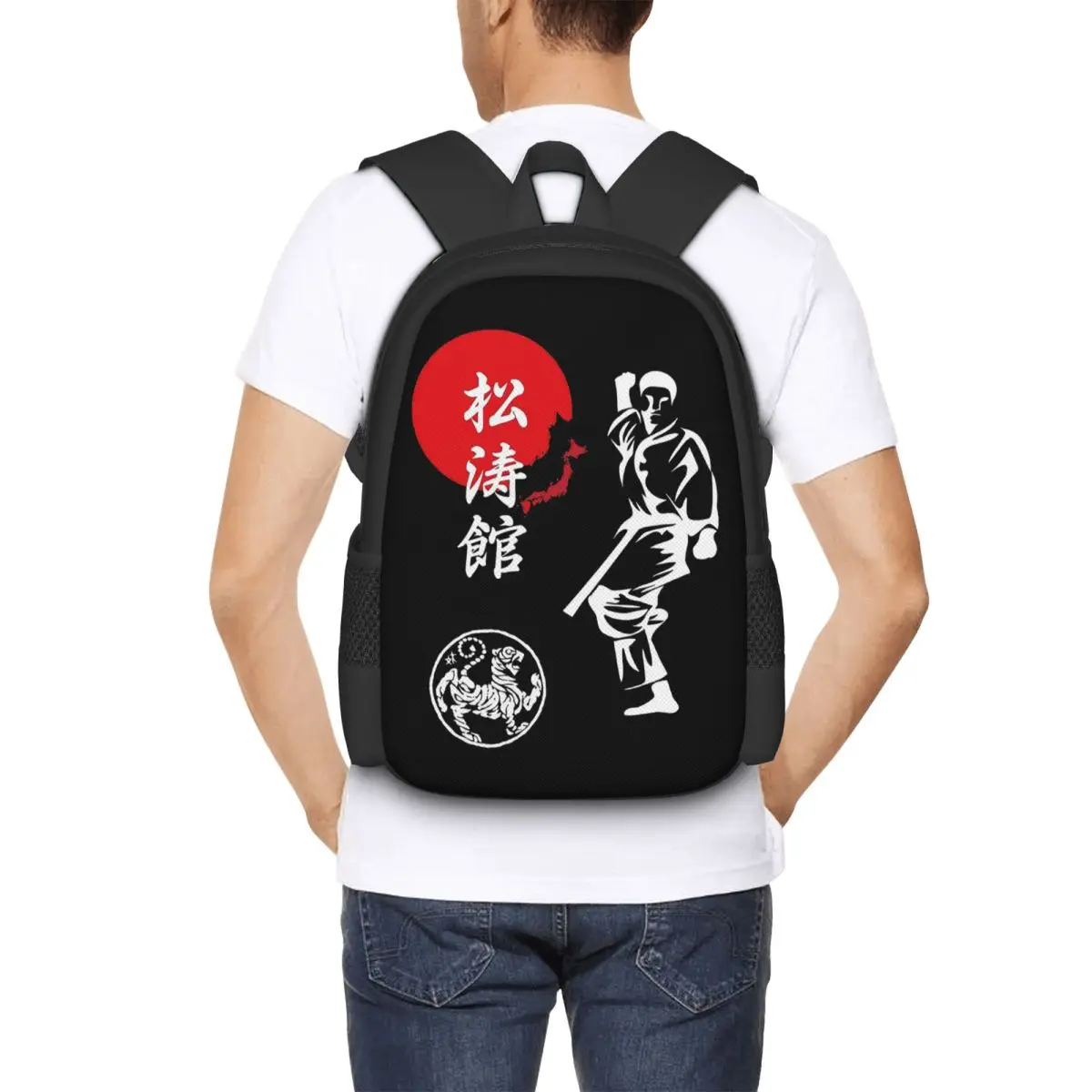 Shotokan Karate Spirit Backpack Hot Sale Daypack Large Capacity Boys Girls BookBag School Bag Shoulder Bags for Men Women