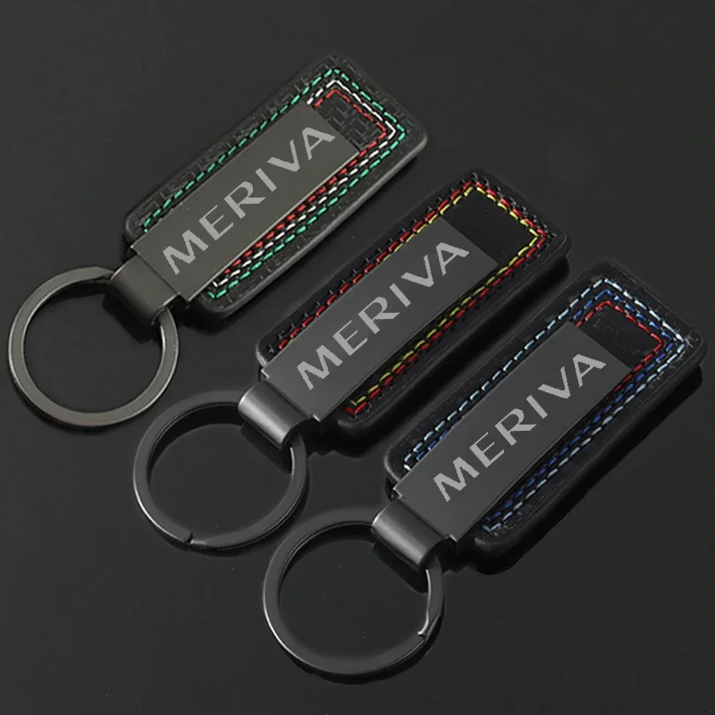 Leather Car KeyChain Key Chain Rings Gift Keyrings Holder for Opel MERIVA Logo H G Corsa D Vectra B Insignia Zafira Accessories