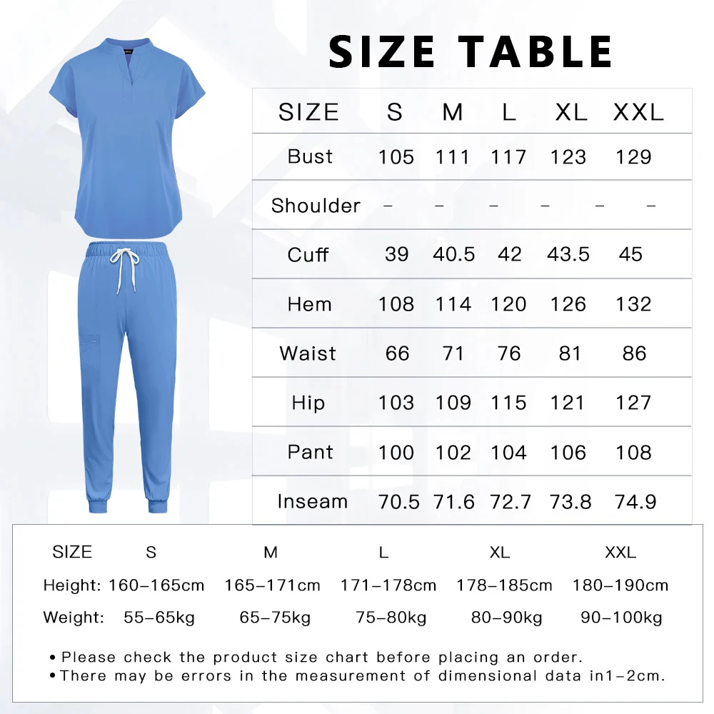 Wholesale Nursing Uniforms Hot Sales Surgical Top Pants Doctor Nurse Scrubs Set Women's Medical Clothing Dentist Overalls Summer