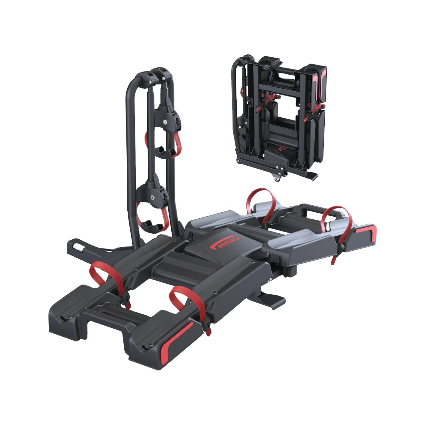Universal New Design America Popular Multifunctional 02-332 Foldable E-bike Carrier For 2 Fat Tire Rack With Ramp
