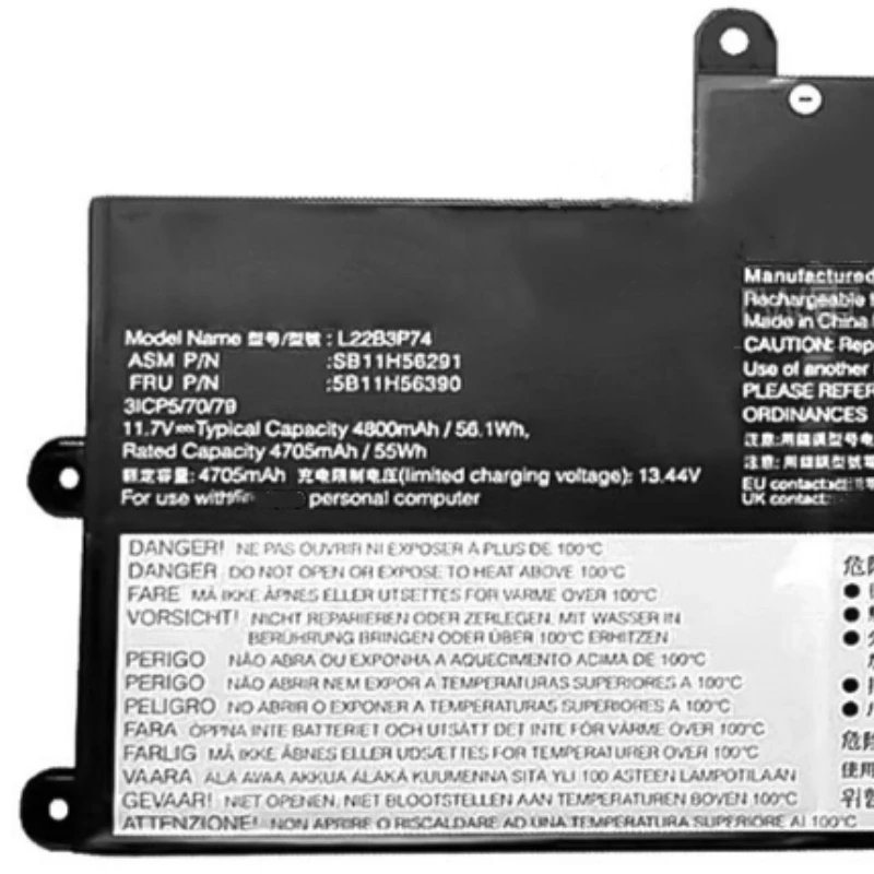 L22C3P76 L22M3P76 L22M3P77 L22D3P78 L22M3P78 L22B3P74 L22L3P74 L22M3P74 L22D3P74 Battery For Lenovo ThinkBook 13 X1 Carbon AI