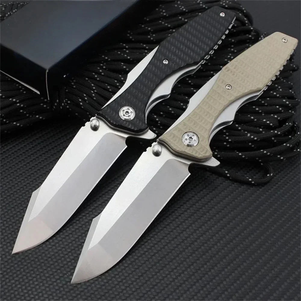 

0393 Ball Bearing Flipper Tactical Folding Knife 9CR18MOV Blade G10 Handles Outdoor Multifunctional Hunting Hiking Utility Tool