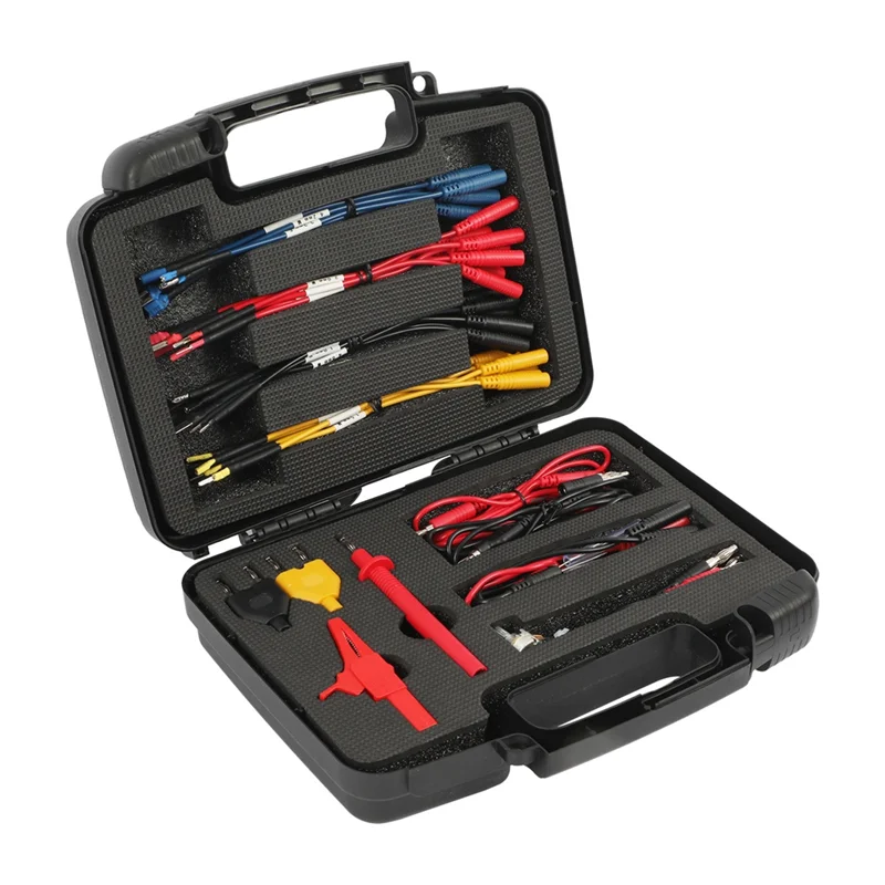 【¡¡Casa de precio! !】 Kit de prueba de cables automotrices, 48 Uds., Kit de cables de prueba, enchufe Banana, ayuda de conexión de diagnóstico y prueba para sistemas de Control