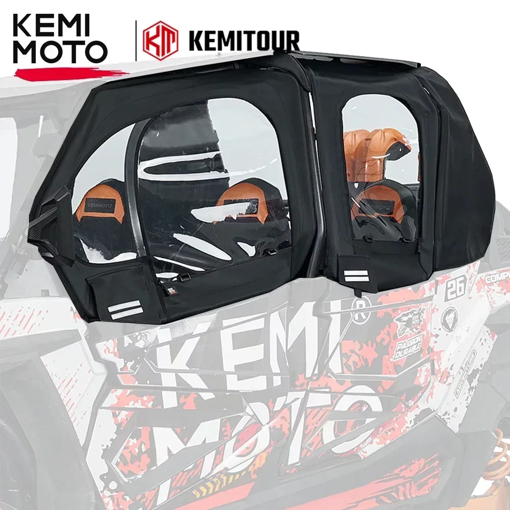 

#2884332 Soft Upper Doors With Metal Door Frame Kit Compatible with Polaris RZR XP 4 1000/XP 4 Turbo 2019-2023 UTV Cab Enclosure