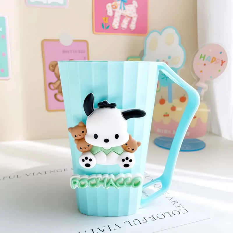 Kawaii Kuromi Toilette Sanrio Carino Con Manico Alta-Pretty Melody Per Bambini Collutorio Tazza Denti Cottura Regalo di Festa All'ingrosso