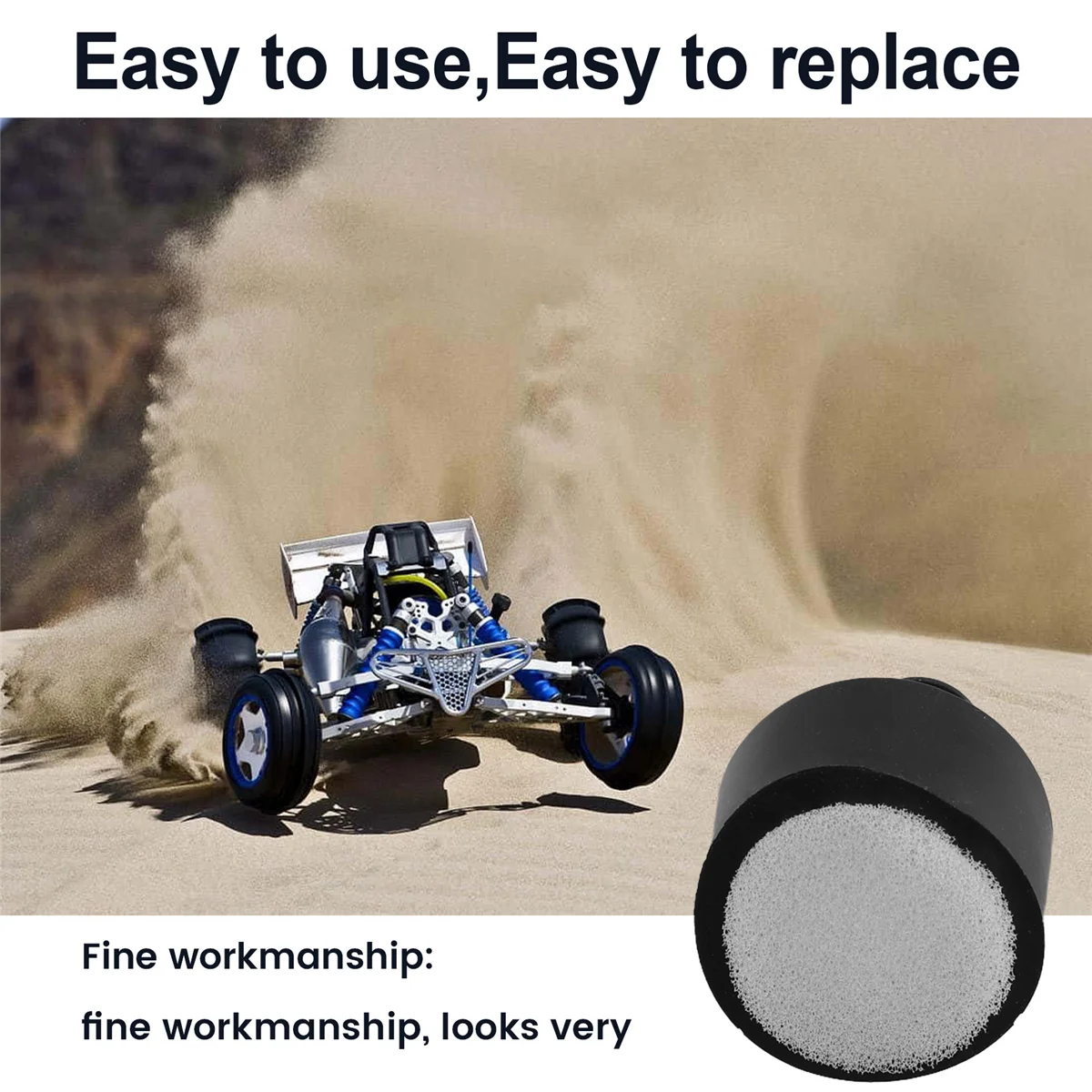 HSP-อะไหล่ 02028 ฟองน้ํากรองอากาศสําหรับ 1:10 RC รถอะไหล่อุปกรณ์เสริม,5PCS