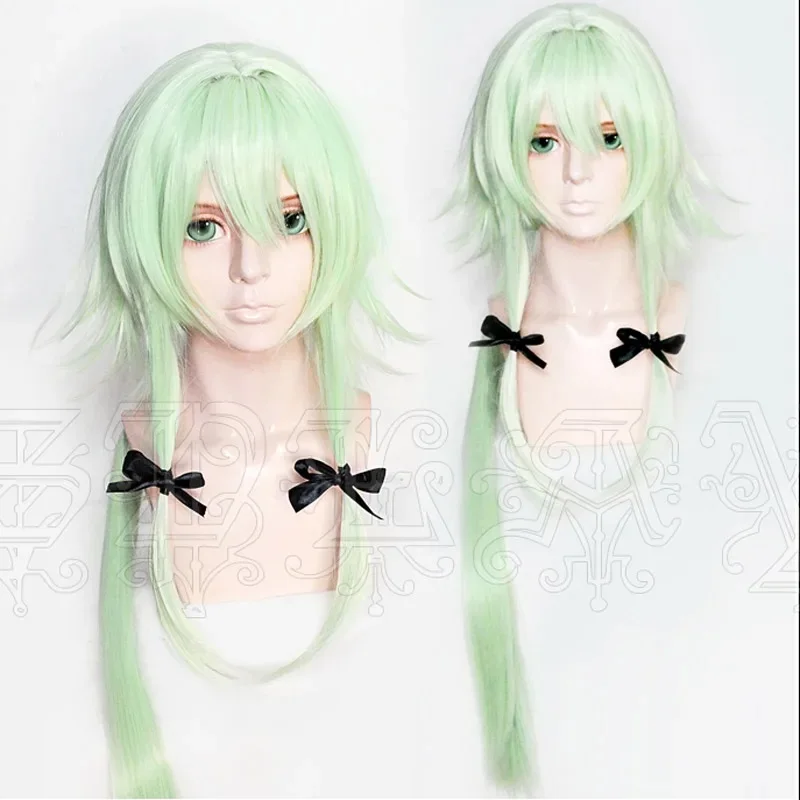 Elf Archer Cosplay Wig Light Green Heat Resistant Synthetic Hair Perucas Cosplay Wigs For Halloween+ Wig Cap