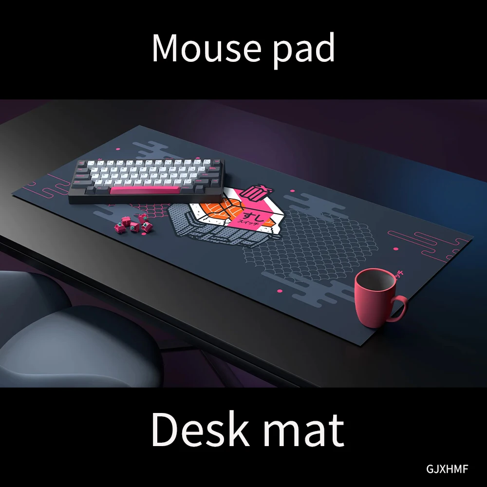 

Grey Playmat Sushi Shaft Mouse Pad Laptop Gamer Office Carpet Desk Personalized Placemats Suitchi Mousepad Mechanical Keyboard