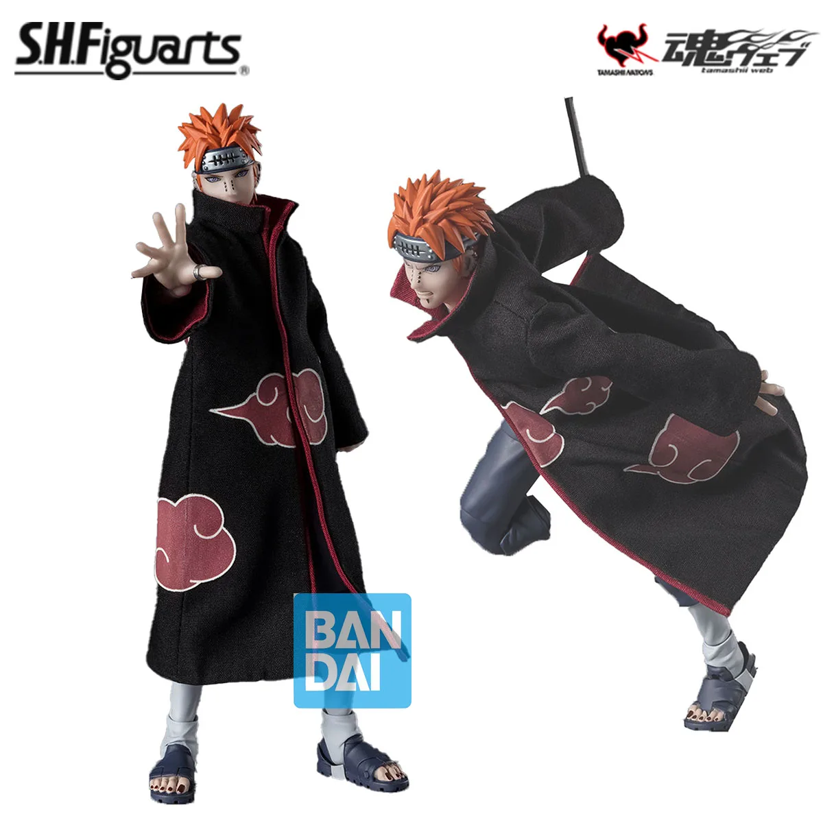 100% Original in Stock Bandai Spirits S.H.Figuarts Naruto Shippuuden Pain Six Path Rinnegan Action Figure Collection Series