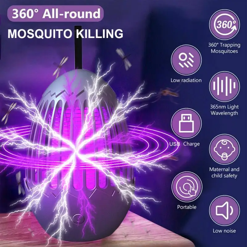 

Mosquito Killer Lamp USB Charge Mosquito Killer Light Camping Portable Night Light Mosquito Repellent Electric Mosquito Light