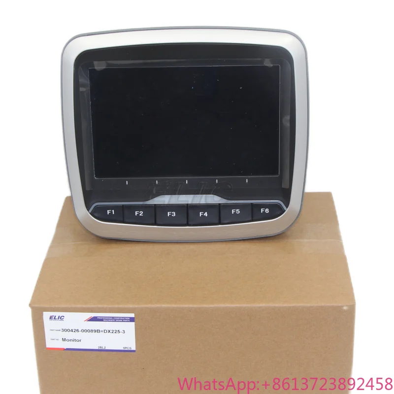 

ELIC Construction Excavator Monitor Gauge Panel 300426-00089B-Replacement LCD Display for Doosan DX300LC-3 DX140 DX225 Models