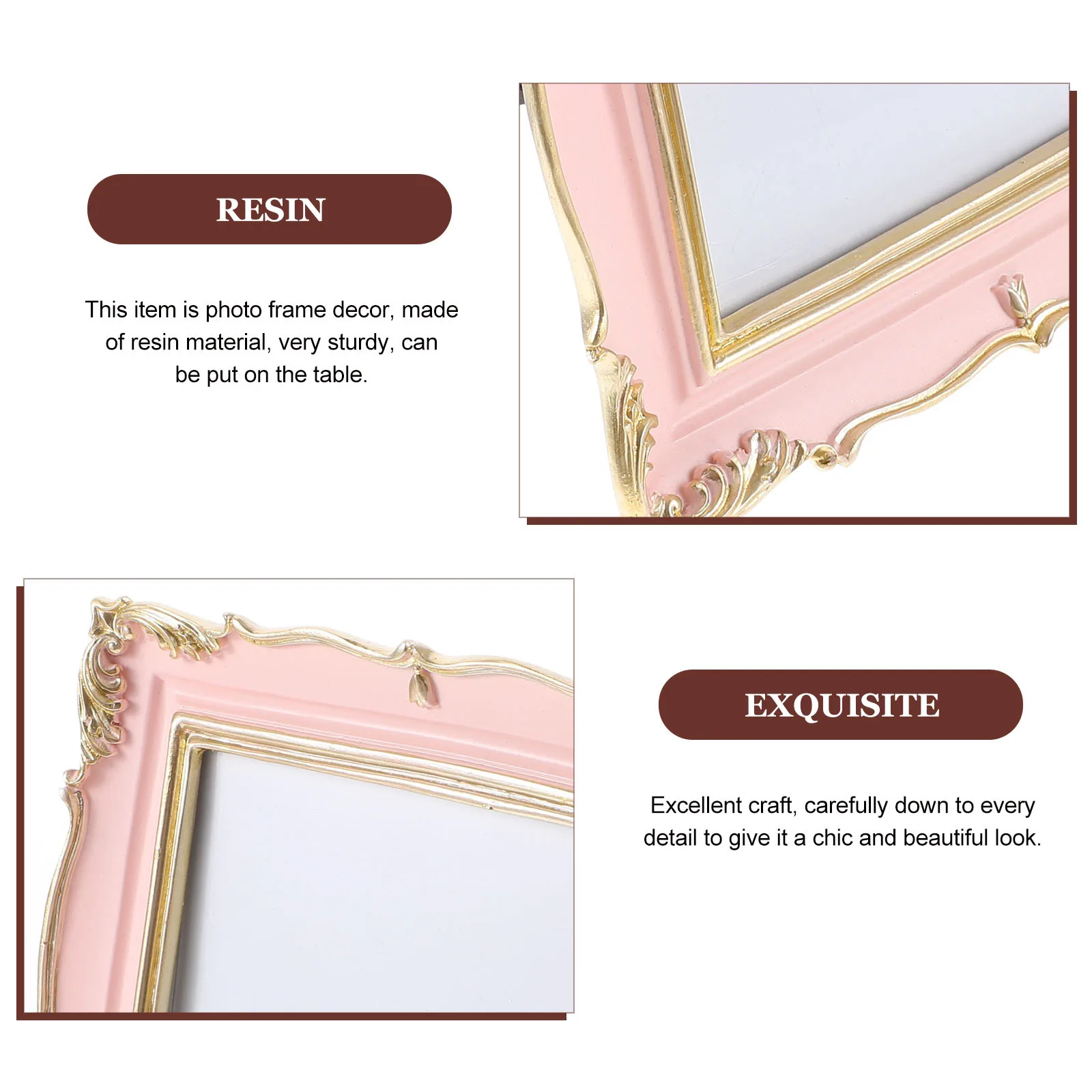 

European Style Photo Frame Resin Desktop Picture Holder For Home Office Decor Modern Commemorative Display Frame Ornament