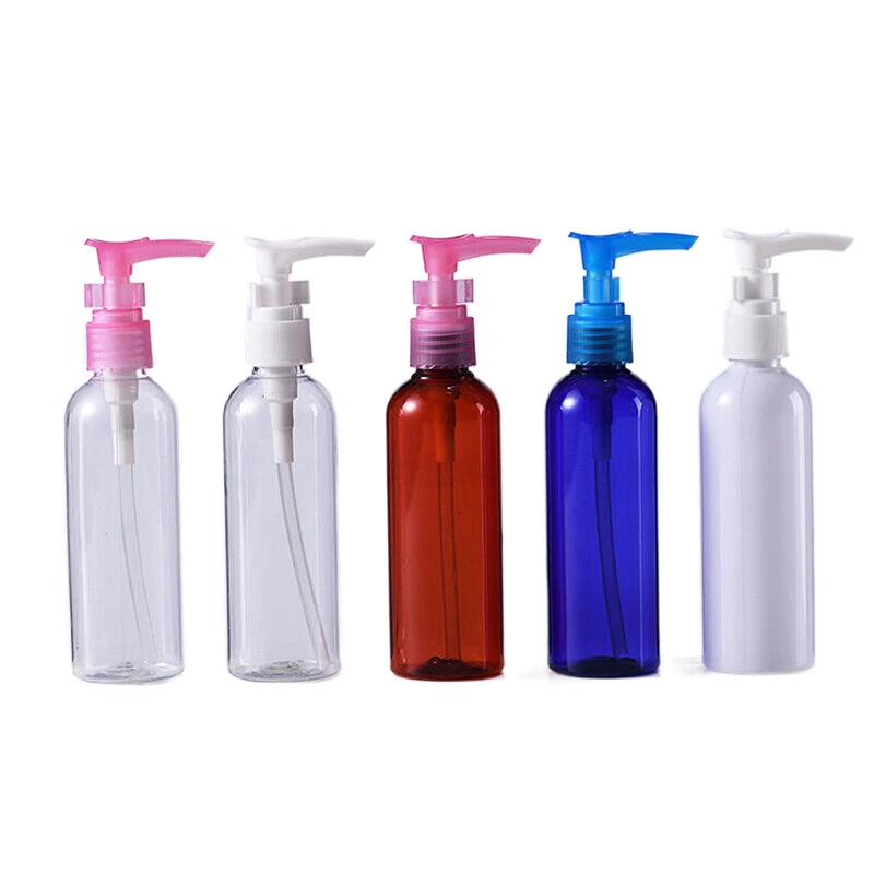 5Pcs 30ml/50ml/100ml Empty Plastic Transparent Travel Bottles Pump Bottle Lotion Dispenser Containers For Shampoo Liquid Soap