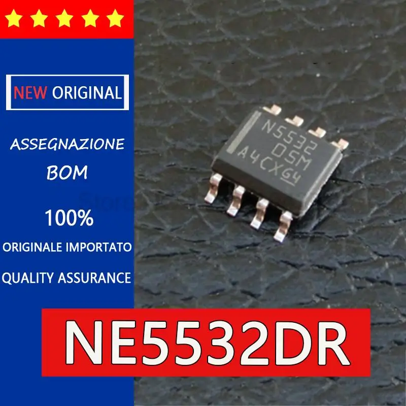 10Pcs NE5532DR NE5532 N5532  Dual operational amplifier SOP8 Operational amplifier IC chip, the double low noise operational