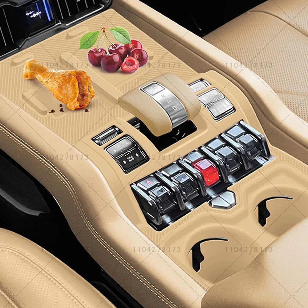 Central Control Gear Shift Panel Silicone For BYD Leopard 8 Denza B8 2024 2025 Wireless Charging Pad Cover Trim Car Accessories