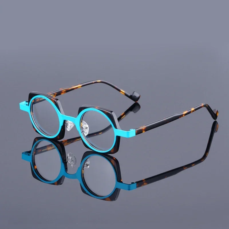 New Brand Fashion Design Vinatge Alloy Acetate Ultralight Glasses Square Eyewear Top Quality Optical Eyeglasses Frames