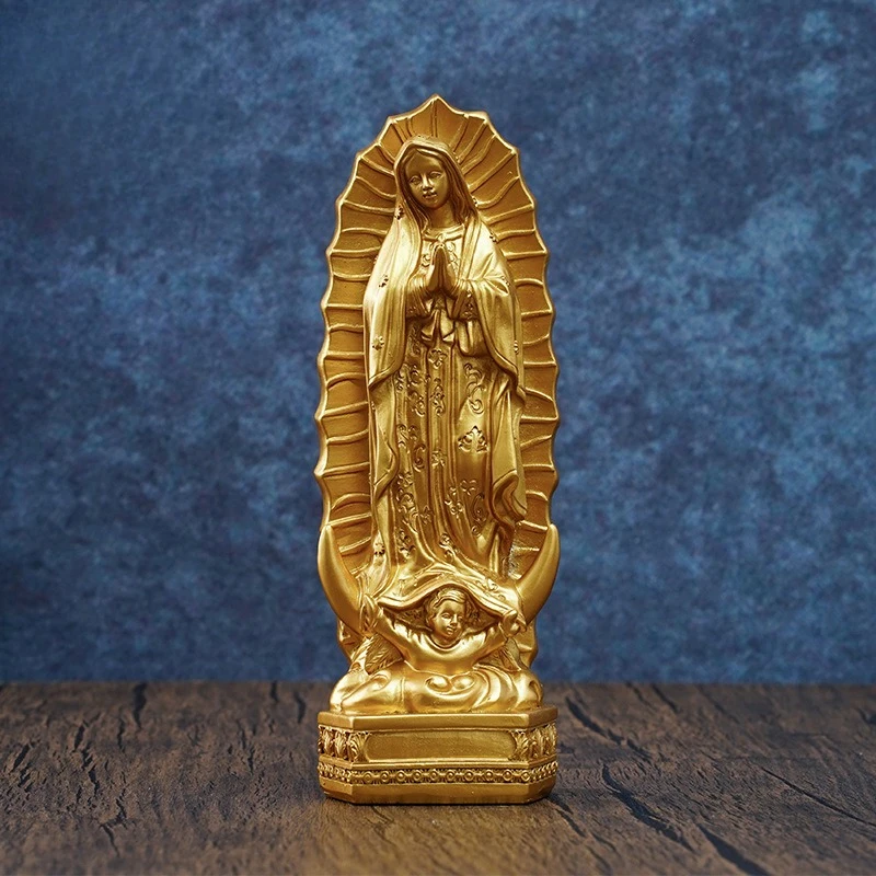 

1PC Virgin Mary Sculpture Resin Home Furnishings Entrance Decoration Church Crafts Props Home Decoration Accessories presépio