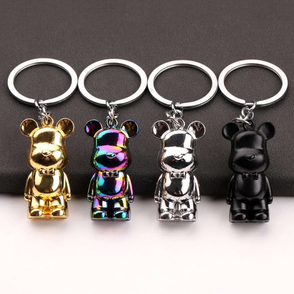 New Creative Trend Zinc Alloy Violent Bear Keychain Exquisite Men and Women Cute Car Key Pendant Bag Pendant Cartoon Keychain