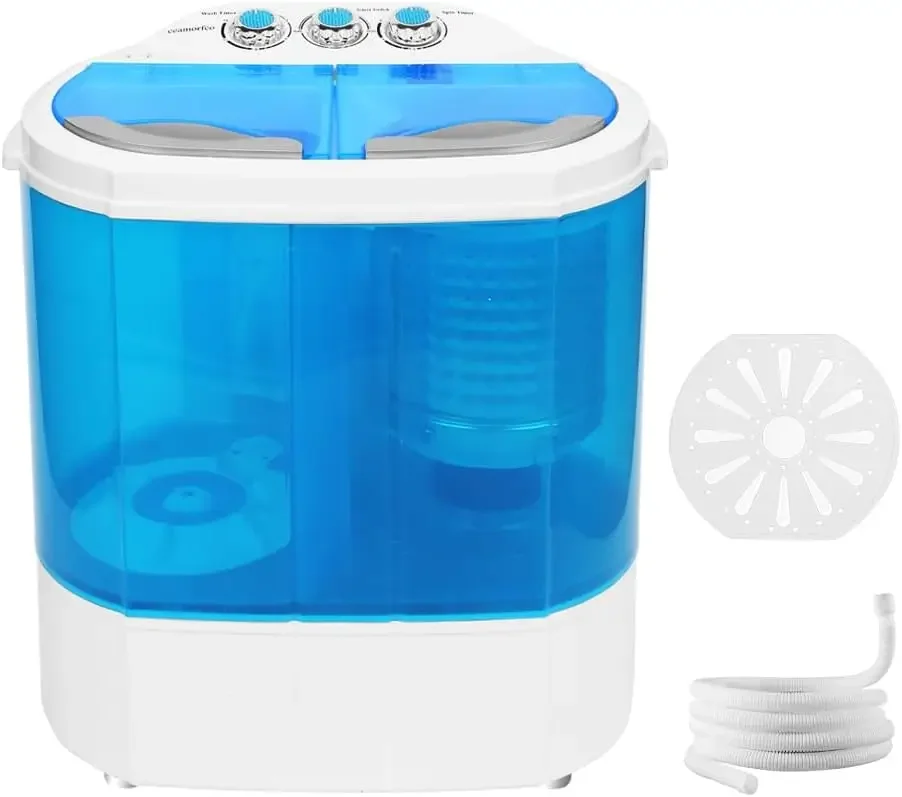 Mini Washing Machine  Twin Tub Portable Clothes Washing Machines for Laundry, Dorms, College, RV