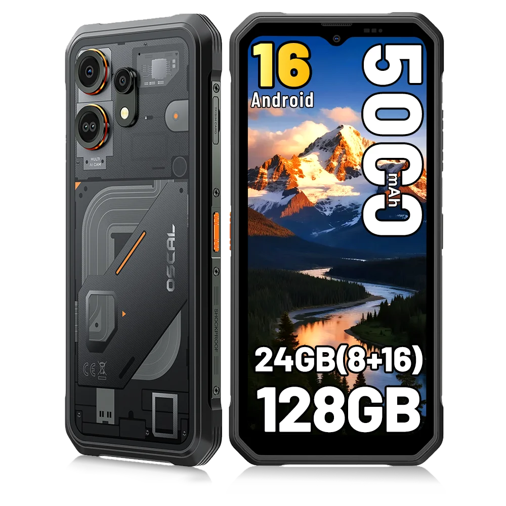 Verzending vanuit Frankrijk] Blackview OSCAL MARINE 3 5000mAh Android 16 24GB(8+16)+256GB Robuuste Smartphone 6.56" HD 90Hz NFC 18W