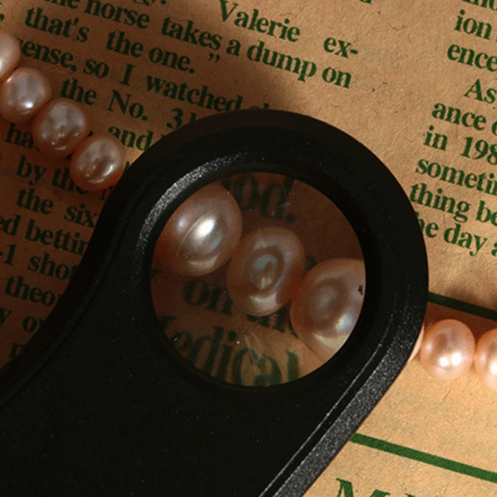 

LED Light Magnifying Glass Handheld Mini Loupe Text Reading Portable Jewelry Identifier Durable Practical Lightweight
