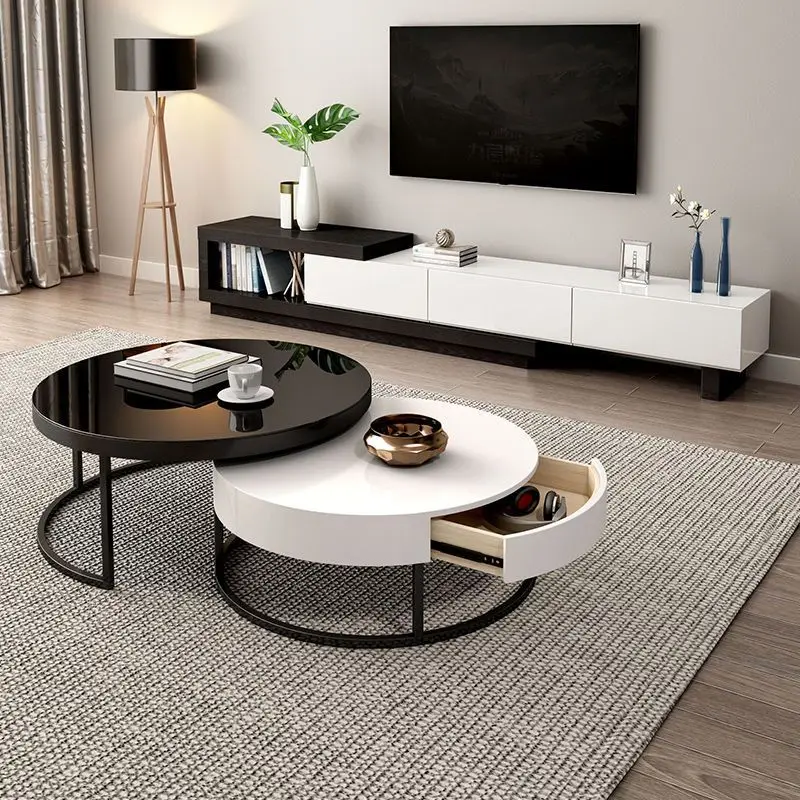 Simple design plywood interior Nordic stretchable large TV cabinet