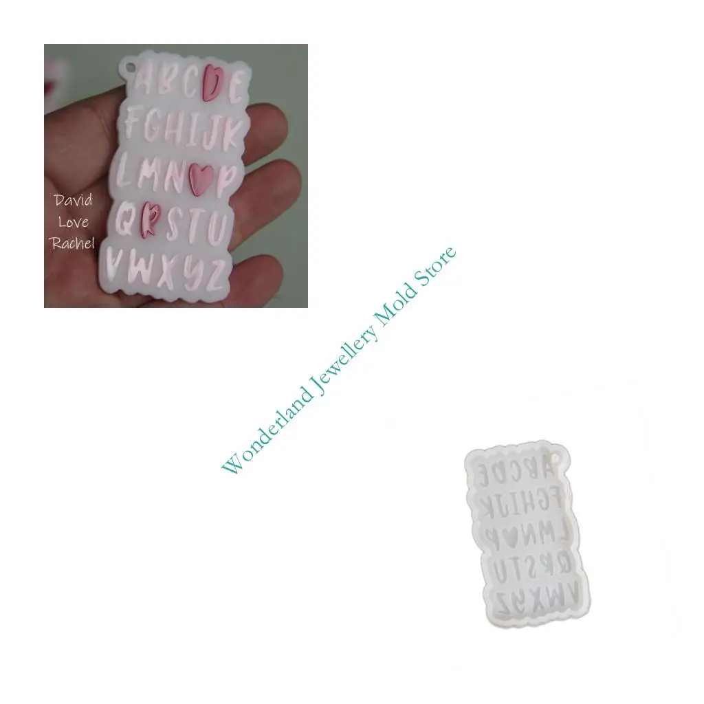 

H7EB Personalize Letter Shaped Jewelry Mould With Creative Designs For Handmade Resin Pendants And Charm
