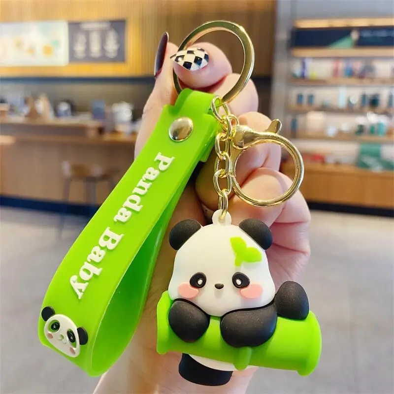 Panda Keychain Cute Doll Cartoon Pendant Keychain Schoolbag Gift Ornament Gift