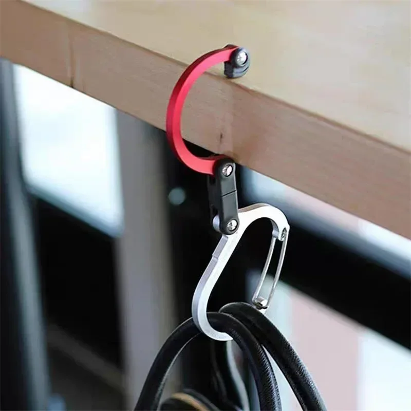

Outdoor Hybrid Gear Clip Strong Rotating Carabiner Hook for Camping Hiking Travel Backpack