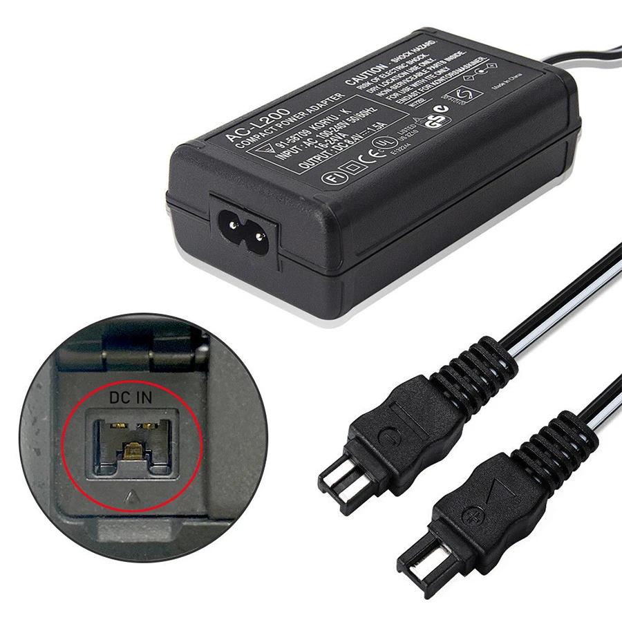 AC-L200 AC adapter charger 100-240V For Sony AC-L25B L25A L200 L200B L200C L200D DSLR Charger