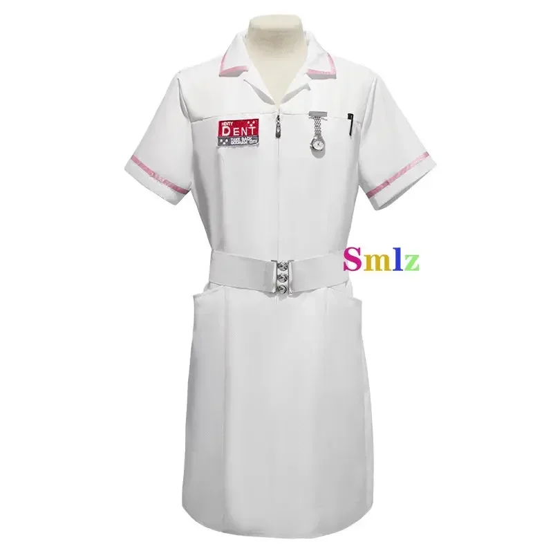 Movie Joker Cosplay Jack Nurse Costume Uniform Cosplay Scary Bat Joker Dress Pocket Watch Pen Halloween Cos Set