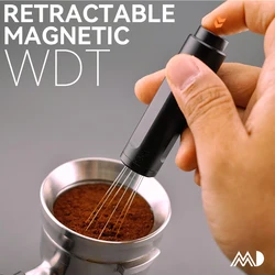 MADBALL design, Retractable WDT Tool with Magent, Coffee Distributor, Coffee Needle Stirrer, Barista & Espresso Accessories