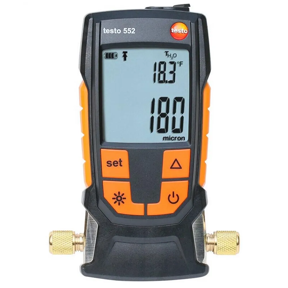 Testo Digital Manifold Refrigeration Manometer for HVAC Air Conditioner External Vacuum Pressure Gauge Cooling Manometer