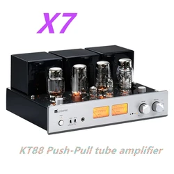 High-End Latest Balanced Version MUZISHARE X7 Electronic Tube Power Amplifier,12AX7*1.12AU7*2, KT88*4, 5AR4*1,With Remote