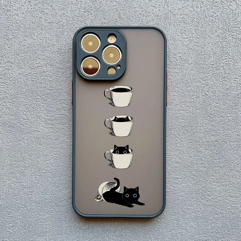 Freche Kätzchen Lustige Katzen-Kunst Handyhülle für iPhone 16 11 12 13 14 17 Pro Max 15 14 16 Plus X XR XS Stoßfeste Rückabdeckung Schutzhülle – Detail 7