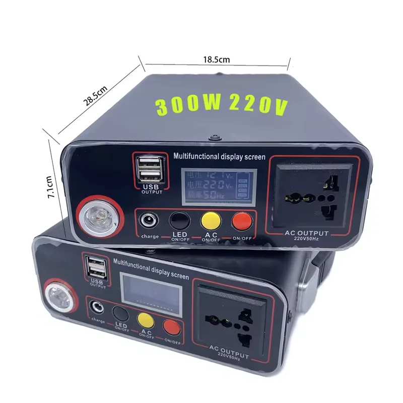 Outdoor Camping Portable 220V300W Power Bank 45Ah 90Ah LED Display Home Emergency Camping Power System Charging Generator Backup