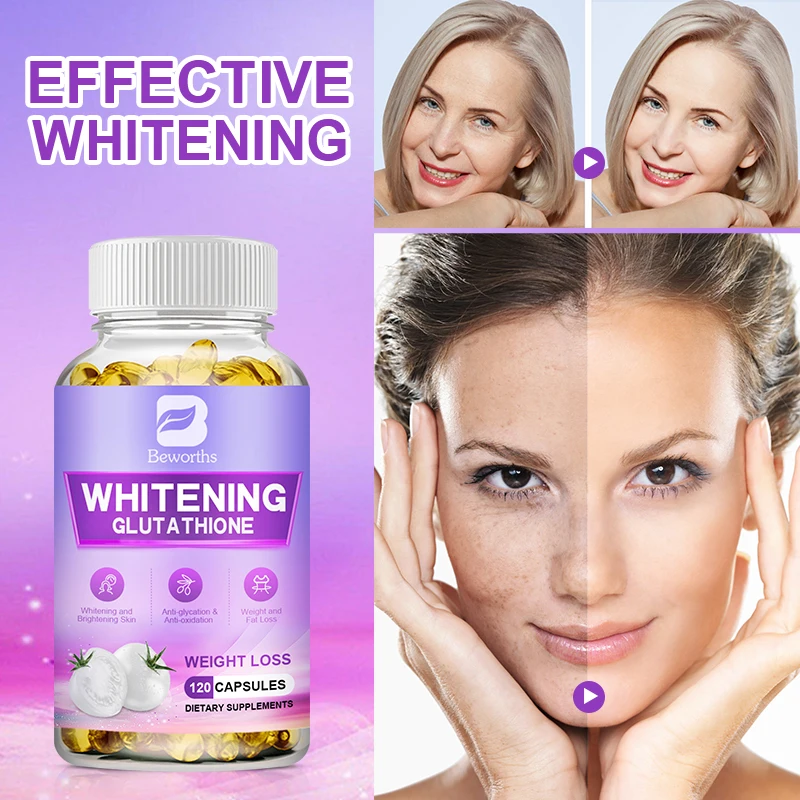 Beworths White Tomato Glutathione Capsules for Skin Whitening Brightening Inhibiting melanin Anti-aging Anti-oxidation