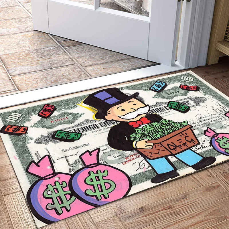 

Роскошный мультяшный коврик для двери D-Dollar M-MonopolyS для гостиной, спальни, кухни, нескользящий коврик