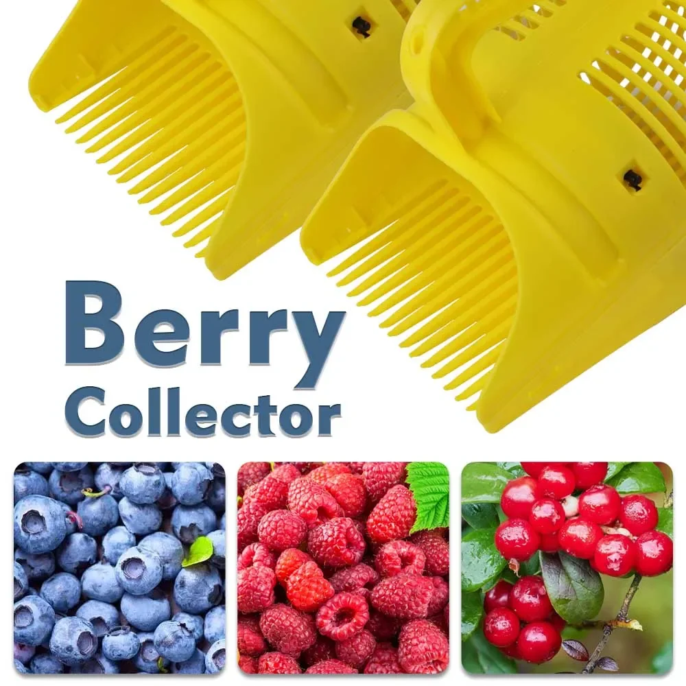 Portable Berry Blueberry Picker Plastic Comb Rakes Handheld Picking Collection Fruit Collecting Scoop for Farm Orchard Harvester