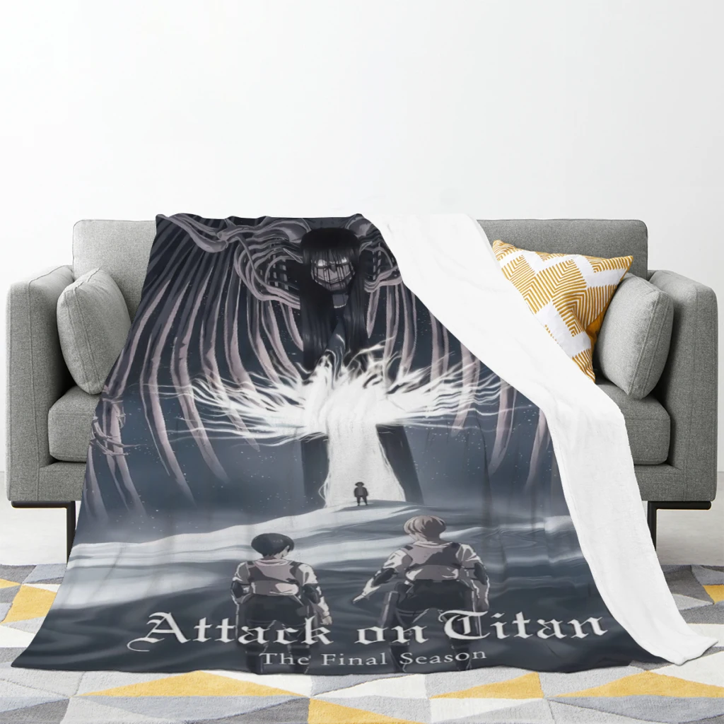 Wings of Liberty Attack on Titan Retro Medium Blanket Fluffy Soft Bedroom Decor Sofa Blankets Comforter Home and Decoration