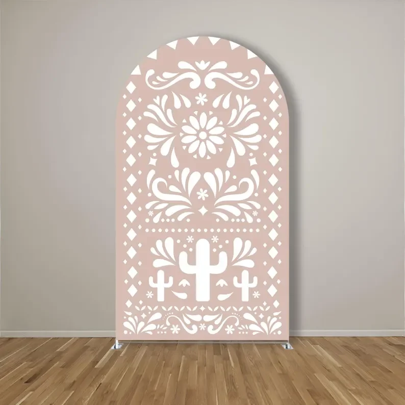 Mehofond-Toile de fond arquée brodée bohème, couverture double face pour enfants, adolescents, adultes, mexicain, police, patients, douche, arrière-plan