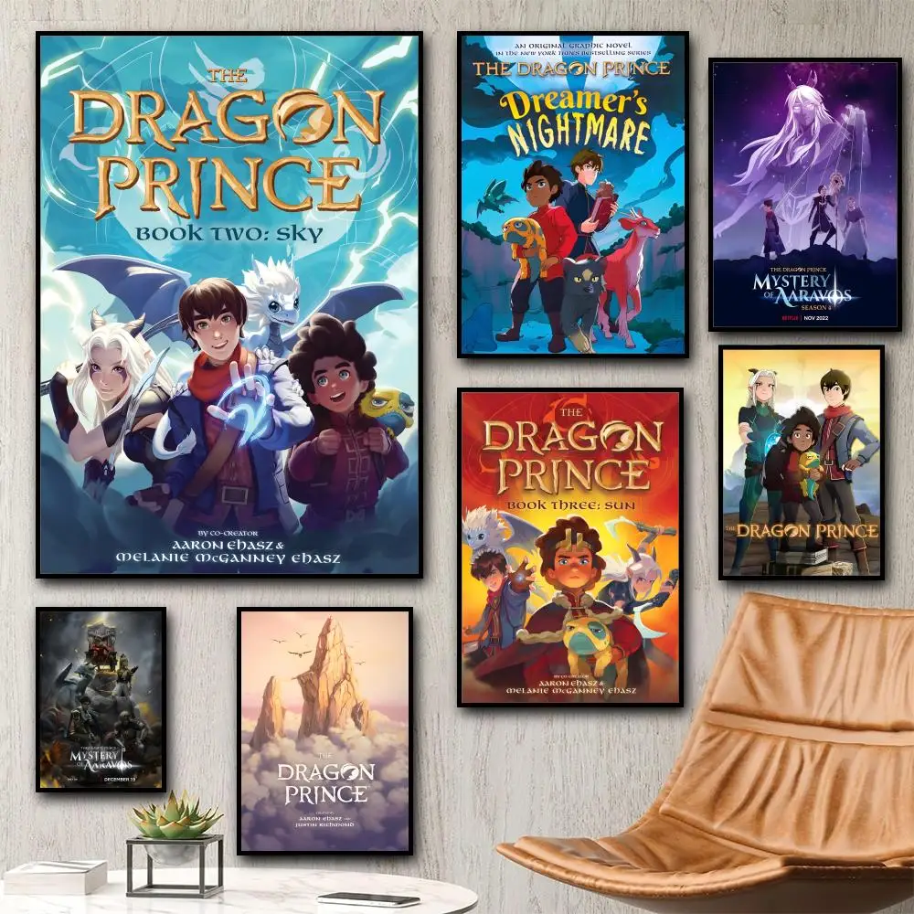 The Dragon P-Prince Anime-Poster, HD-Kunst, klebrige Wand, wasserdicht, für Zuhause, Wohnzimmer, Schlafzimmer, Bar, ästhetische Dekoration