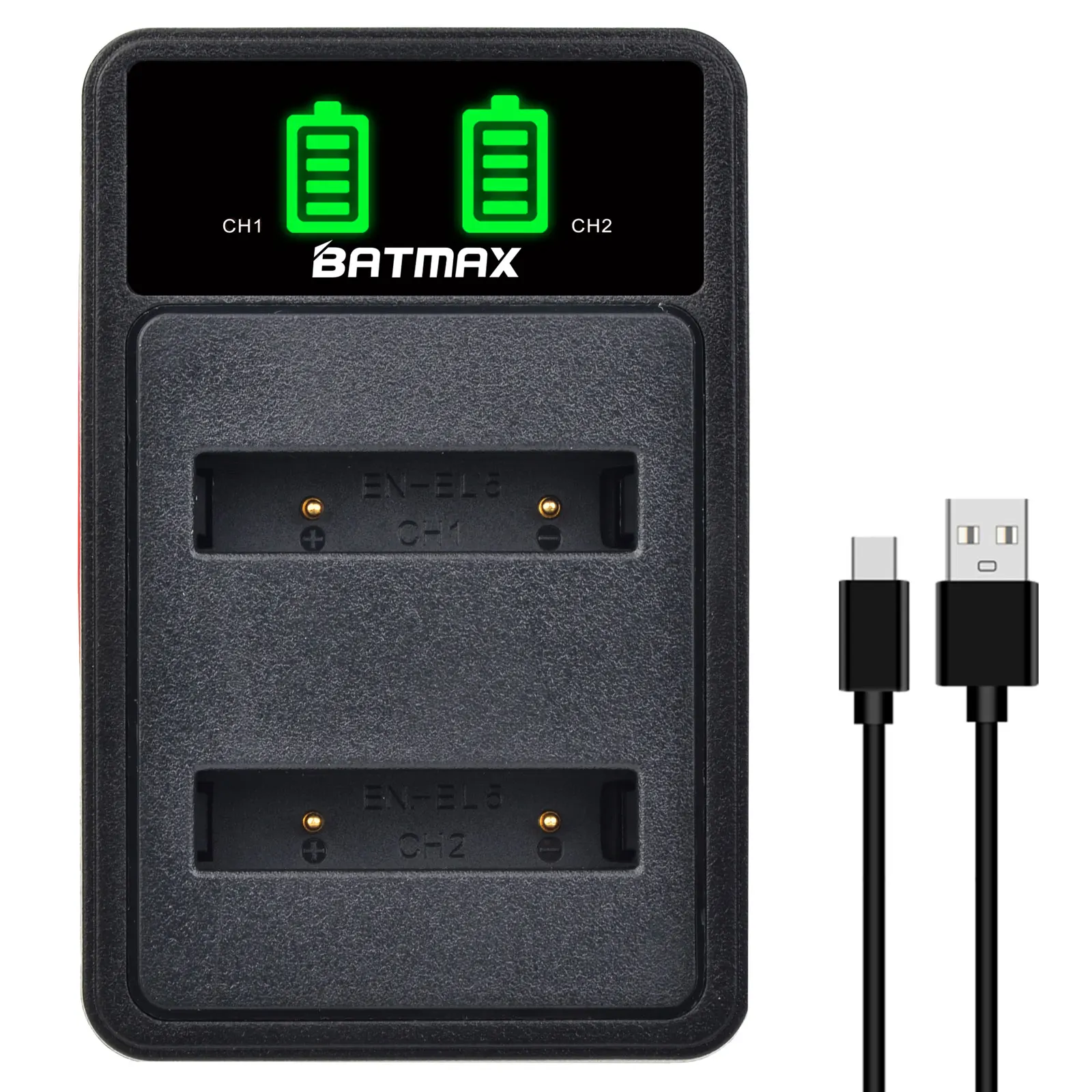 -Pack EN-EL5 ENEL5 En El5 Li-Ion Sạc Pin + Kép USB sạc cho Nikon Máy Ảnh Coolpix P80 P90 P100 P500 P510 P520